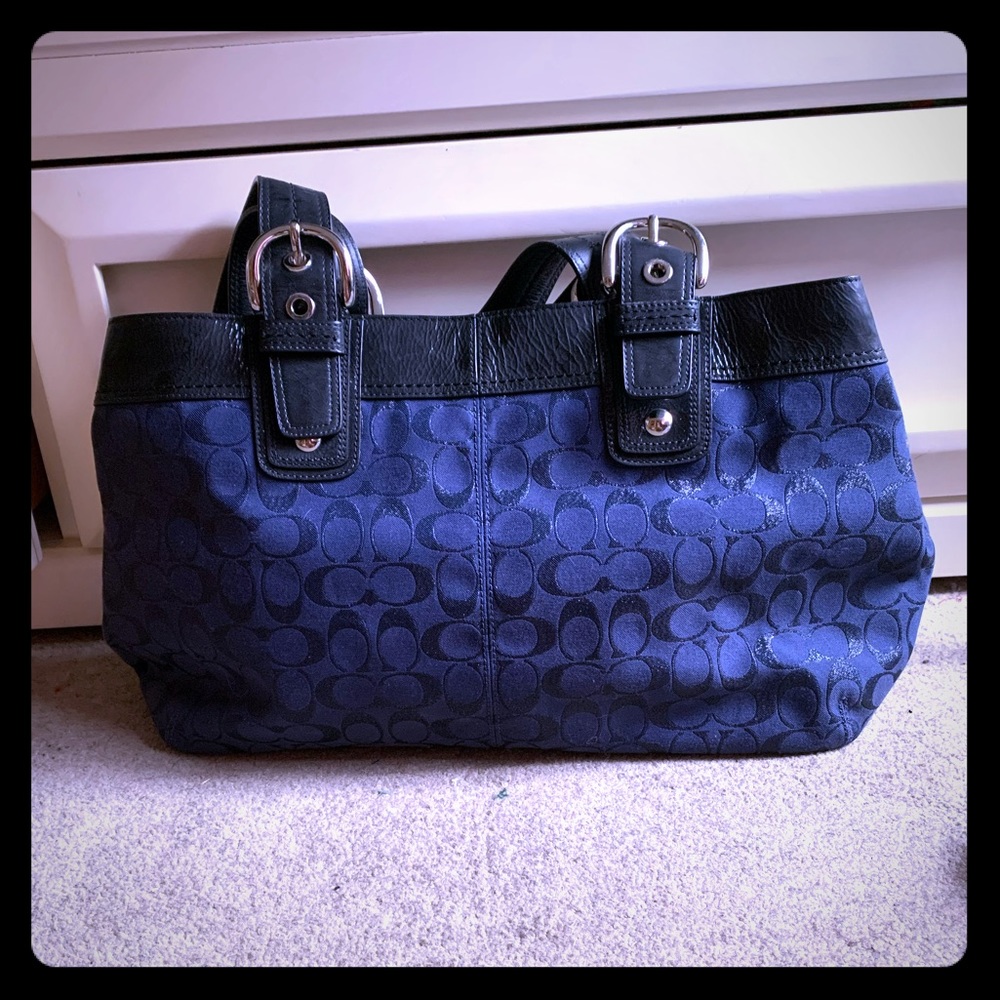 Blue coach purse